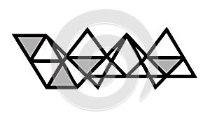 Geometric triangle pattern, modern abstract design element, vector design Generative AI