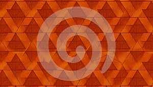 Geometric triangle pattern, orange abstract design, Stock Photo, Generative AI