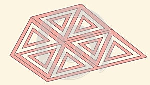 Geometric Triangle Pattern Vector, Abstract Architectural Design, vector design Generative AI