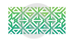 Geometric triangle pattern vibrant green abstract background, vector design Generative AI