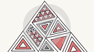 Geometric Triangle Pyramid: Abstract Architectural Design, vector design Generative AI