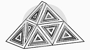 Geometric triangle pyramid pattern element vector abstract design graphic vector design Generative AI