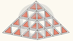 Geometric Triangle Pyramid Pattern Vector, Abstract Modern Design, vector design Generative AI