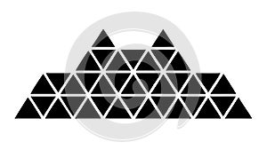 Geometric Triangle Pyramid, Structure Stability, Abstract Design, vector design Generative AI