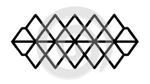 Geometric Triangle Repeating Pattern Abstract Line, vector design Generative AI