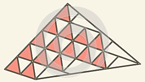 Geometric Triangle Tessellation Pattern, Abstract Design, vector design Generative AI