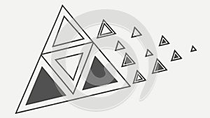 Geometric Triangles Composition. Abstract Design Element, vector design Generative AI