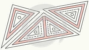 Geometric Triangles Interlocking Pattern Modern Art, vector design Generative AI