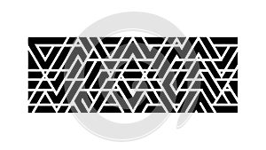 Geometric Triangles Repeating Vector Pattern for Borders, vector design Generative AI