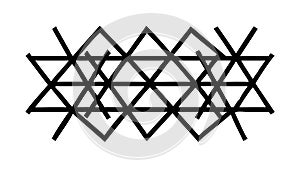 Geometric Triangular Abstract Pattern, vector design Generative AI