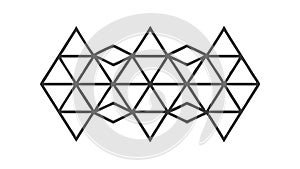 Geometric Triangular Grid, Abstract Interconnected Pattern, vector design Generative AI