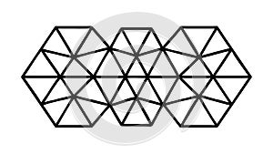 Geometric Triangular Grid, Abstract Structural Pattern, vector design Generative AI