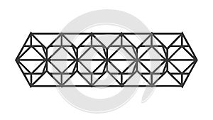 Geometric Triangular Mesh Pattern Background, vector design Generative AI