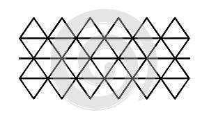 Geometric Triangular Outline Pattern for Abstract Designs, vector design Generative AI