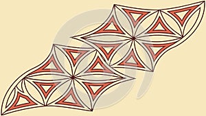 Geometric triangular pattern border, ideal for modern decorative and abstract designs, vector design Generative AI