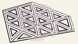 Geometric Triangular Pattern Tile: Modern Background Design, vector design Generative AI