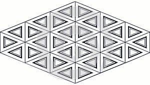 Geometric Triangular Tessellation Pattern Vector, vector design Generative AI