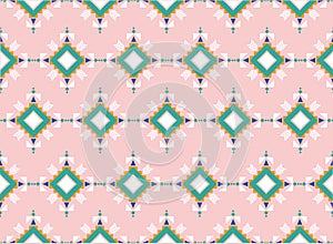 Geometric tribal vector texture Aztec-style seamless stripes, tribal embroidery, Indian, Mexican, folk motifs.