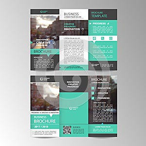 Geometric Trifold Business Brochure template