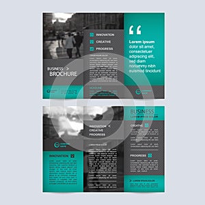 Geometric Trifold Business Brochure template photo