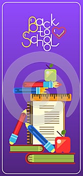 Geometric vector banners. Education concept poster