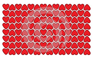 Geometric vector heart pattern. Valentines day background