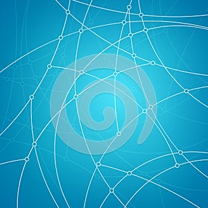 Geometric vector pattern,curves and nodes