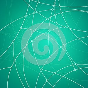 Geometric vector pattern,curves and nodes