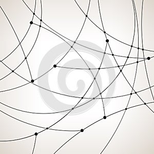 Geometric vector pattern,curves and nodes