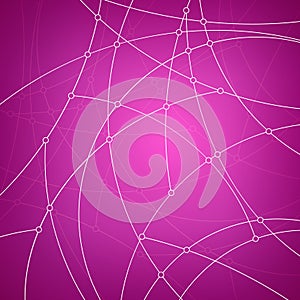 Geometric vector pattern,curves and nodes