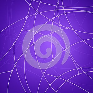 Geometric vector pattern,curves and nodes