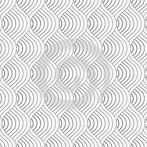 Geometric vector pattern repeating abstract spiral, wavy, curve thin line or finger print.