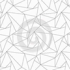 Geometric vector pattern, repeating asymmetry linear triangle shape or polygon triangle.