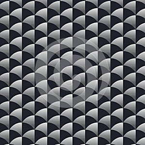 Geometric vector pattern, repeating circle in half with half gradient and half shadow.