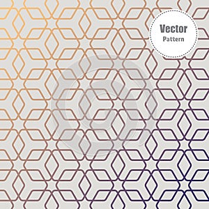 Geometric vector pattern, repeating geometric rounded on corners of hexagon shape