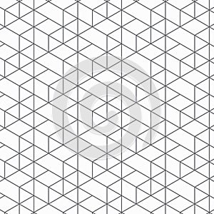 Geometric vector pattern, repeating linear triangle, square diamond shape, arrow shape ,rhombus and nodes.