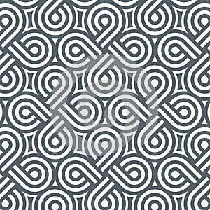 Geometric vector pattern, repeating stripe line coils on circle shape as cross and abstract star. clean design for wallpaper photo