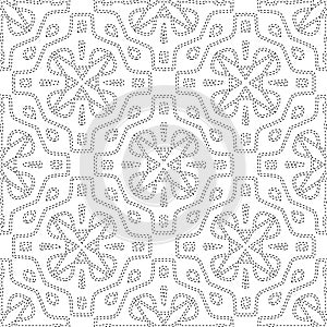 Geometric vector pattern with triangular elements. Seamless abstract ornament for wallpapers and backgrounds.