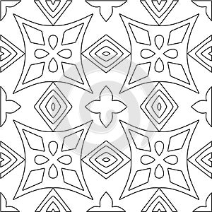 Geometric vector pattern with triangular elements. Seamless abstract ornament for wallpapers and backgrounds.