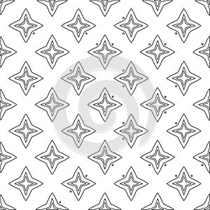 Geometric vector pattern with triangular elements. Seamless abstract ornament for wallpapers and backgrounds.