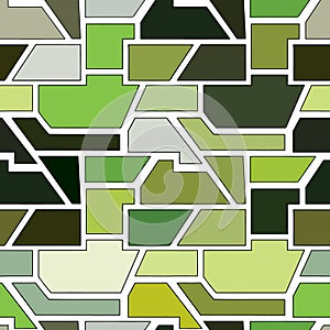 Geometric vector seamless pattern with different geometrical forms. Square, triangle, rectangle. Modern techno minimal design.