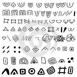 Geometric vector set of Mexican pattern