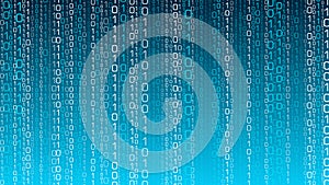 Cyberspace computer cloud, random opacity vector numbers