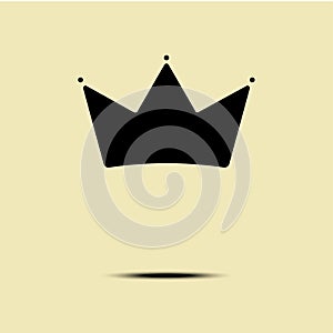 Geometric Vintage Crown Logo minimalism design vector template.