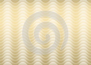 Geometric water waves with golden fading background, vector illustration