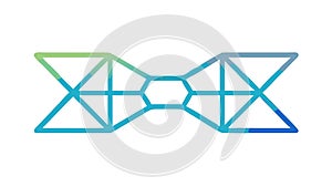 Geometric Weave Pattern Abstract Interlaced Design Element, vector design Generative AI