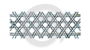 Geometric Weave Pattern Abstract Interlaced Design Element, vector design Generative AI