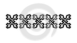 Geometric Weave Pattern: Interlocking Abstract Design Element, vector design Generative AI