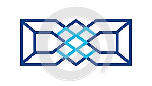 Geometric Weave Pattern Vector: Interlocking Lines and Shapes Design, vector design Generative AI