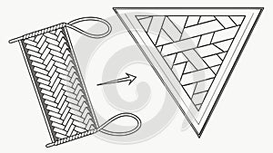 Geometric Weave Patterns Vector Design Elements, vector design Generative AI